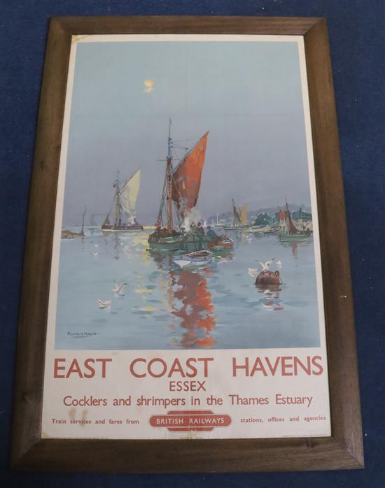 Frank Henry Mason (1875-1965) East Coast Havens, Essex 39.5 x 24.5in.